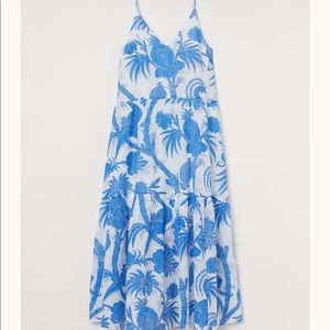 New H&M Blue and White Sleeveless Maxi Dress